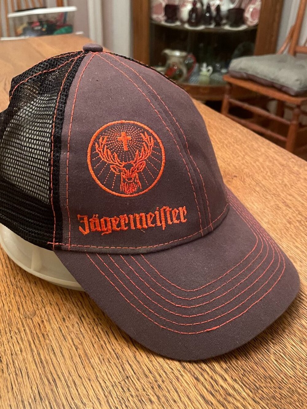 Jagermeister Brown w/Orange Highlights Snapback Trucker Hat Cap